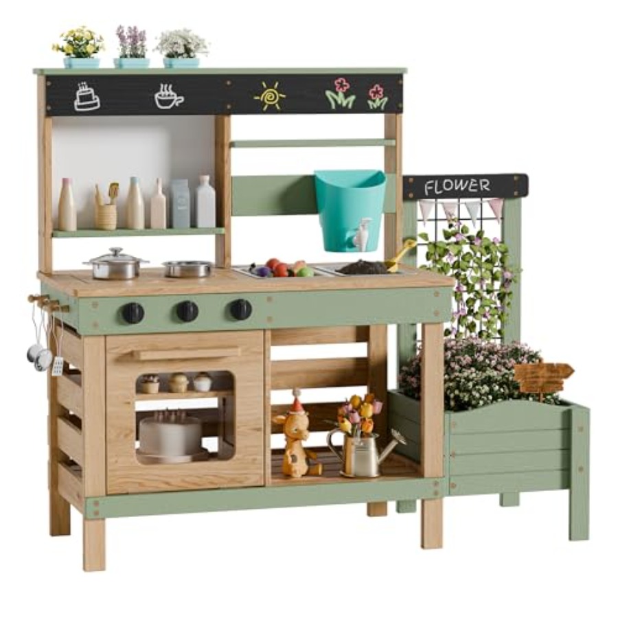 Outdoor kitchen for kids: wood - Kids Outdoor Kitchen Set avis et prix