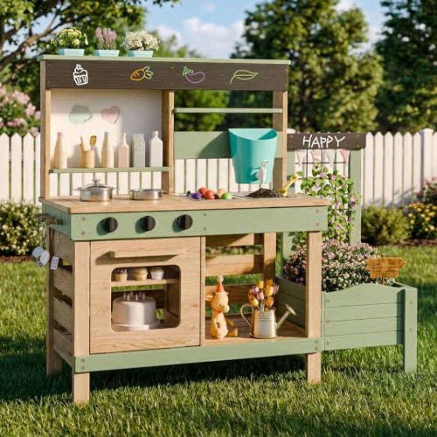 Outdoor kitchen for kids: wood - Kids Outdoor Kitchen Set avis et prix