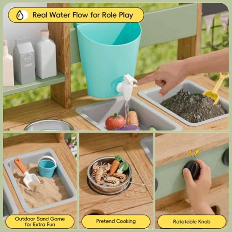 Outdoor kitchen for kids: wood - Kids Outdoor Kitchen Set avis et prix