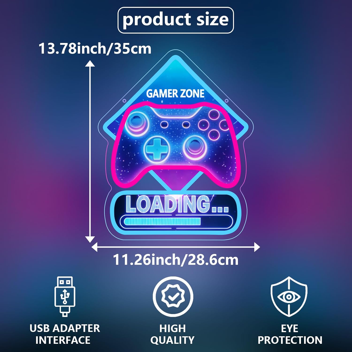 Game Zone Loading Neon Sign Ar - Kids Outdoor Zone avis et prix