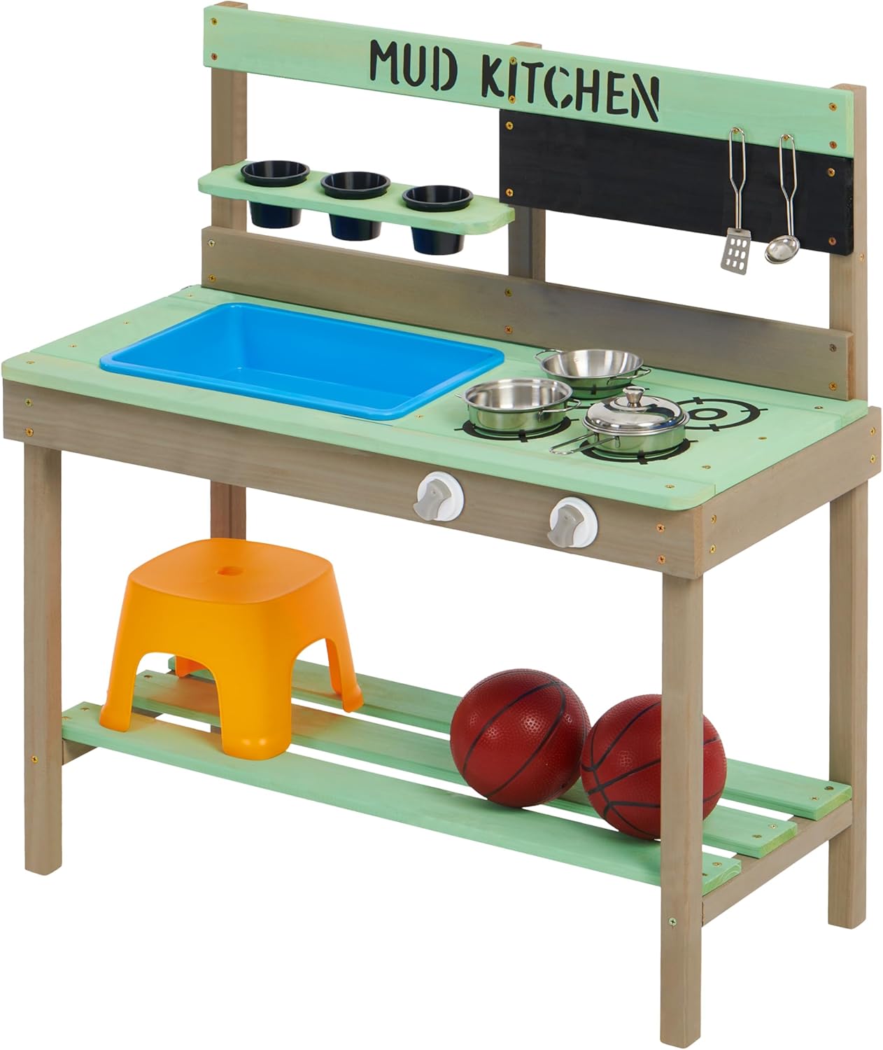 Kid's Wooden Play Kitchen, Out - Kids Outdoor Kitchen Set avis et prix