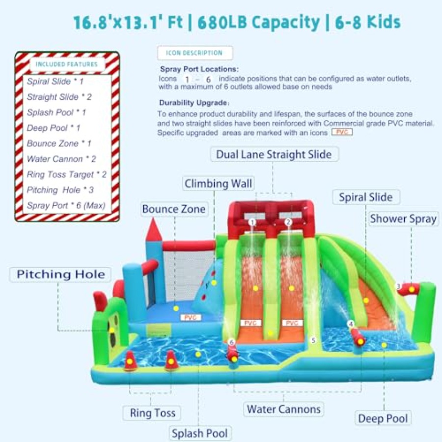 Outdoor inflatable water slide - Kids Outdoor Zone avis et prix