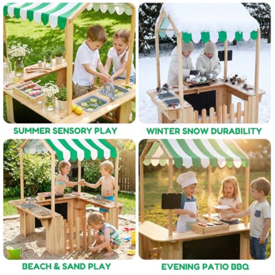 Outdoor playhouse mud kitchen  - Kids Outdoor Kitchen Set avis et prix