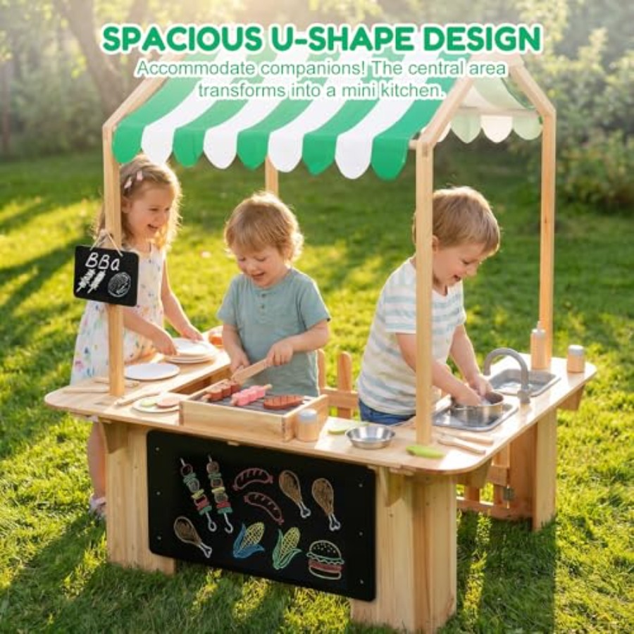 Outdoor playhouse mud kitchen  - Kids Outdoor Kitchen Set avis et prix