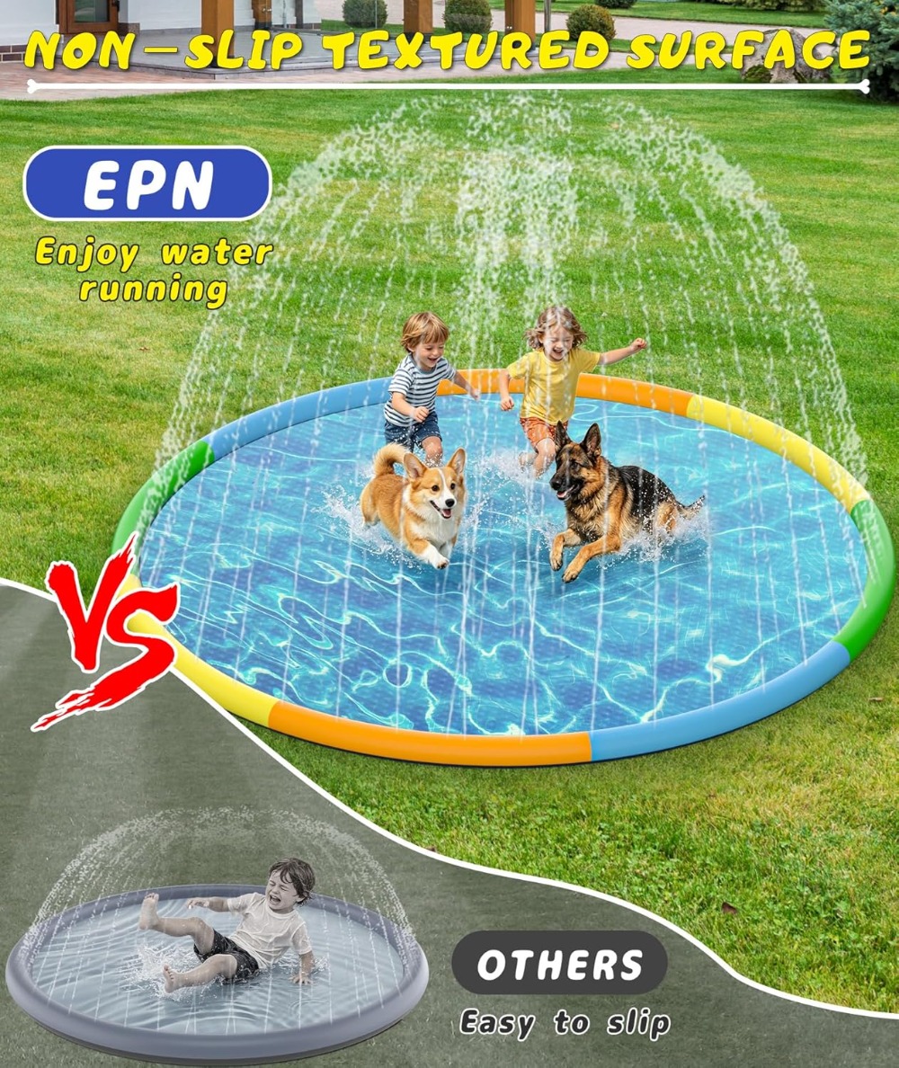 13FT Extra Large Splash Pad, T - Kids Outdoor Water Toys avis et prix