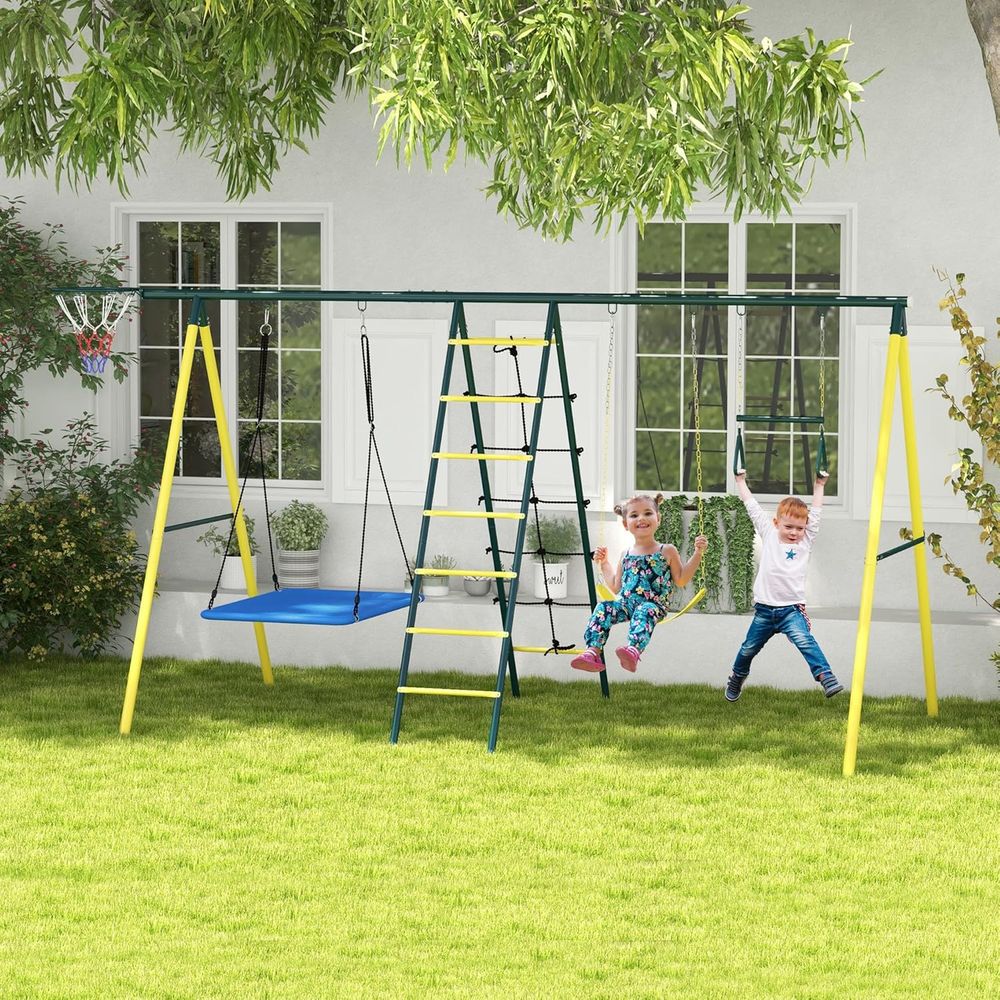 5-in-1 Heavy-Duty Outdoor Play - Kids Outdoor Swing avis et prix