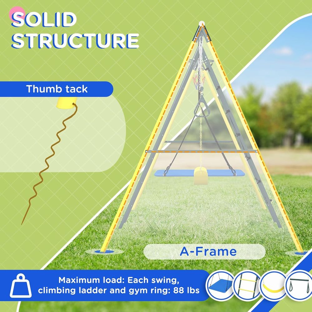5-in-1 Heavy-Duty Outdoor Play - Kids Outdoor Swing avis et prix